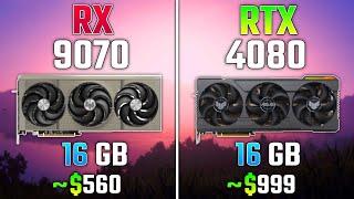 AMD RX 9070 vs RTX 4080 | Test in 7 Games