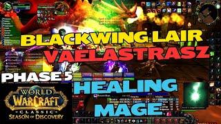 Vaelastrasz - Healing Mage PoV - Season of Discovery Blackwing Lair Phase 5 WoW Classic - Blue