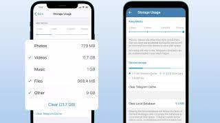 Clear your cache to free up extra space on your device. ... Telegram Tips