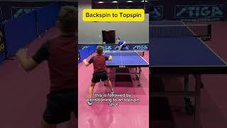 Learn the backspin push to topspin opening combo in table tennis. #TableTennis #Backspin #Topspin