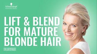 How to lift and blend mature blonde hair for white coverage