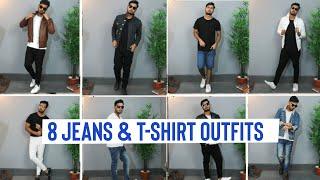 8 Easy ways to wear Jeans & T-Shirt । Outfit ideas for Bangladeshi Men । BD fashion