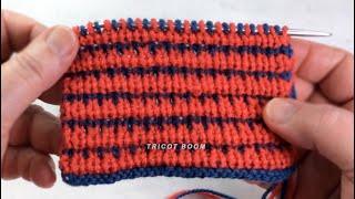 Поперечные складки из вытянутых петель (2 способа). Вязание спицами. Welts knitting.