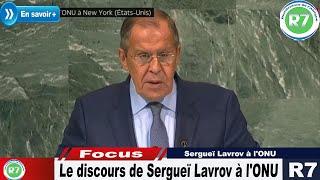 LE DISCOURS DE SERGUEÏ LAVROV A L'ONU, 79EME SESSION DE L’ASSEMBLEE GENERALE.