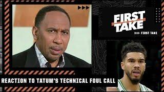 RIDICULOUS!  - Stephen A. reacts to Jayson Tatum's technical foul vs. the Thunder | First Take