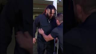 Jacob Fatu does not like to be touched Mr. security guard