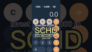 How much dividends will SCHD pay you quarterly if you invest $1,000? #schd #dividend #investing