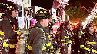 FDNY BOX 3309 ~ FDNY OPERATING FOR A 10-75 FIRE ON WASHINGTON AVENUE IN THE BRONX IN NEW YORK CITY.