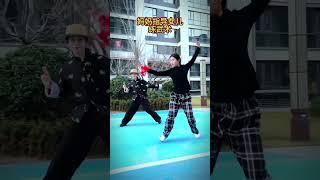 母女练功 武术 中华武术博大精深 练功 言传身教