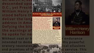 The President Orator Who Defied Winter, But What Was His Last Great Message? #PresidentialHistory