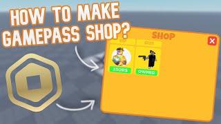 How to Make GAMEPASS SHOP? | Roblox Studio Tutorial