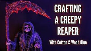 CREATE a SPOOKY Grim Reaper Decoration with JUST Cotton and Glue!