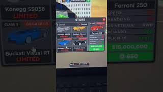 My new Bugatti in cdt(car dealership tycoon) #roblox #foxzie