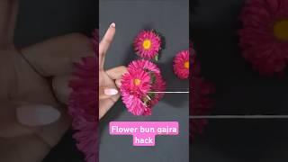 Flower bun gajra hack️#ytviral #trending #fashion #beauty #hairstyle #gajra