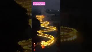 Golden Dragon! Consisting of 88 bamboo rafts cruising on the Yulong River #wonderful_places