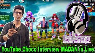 YouTube Choco Interview MADAN in Live || PUBG MADAN || madan op || MADAN || madan pubg