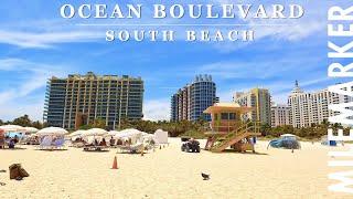 South Beach & Ocean Drive Scenic Walk - [Miami Beach, Florida] - 4K Walking Tour with Binaural 