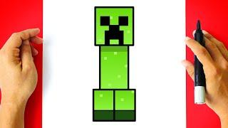 Como DESENHAR o CREEPER - Cómo DIBUJAR a CREEPER - How to DRAW MINECRAFT Characters