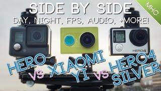 Xiaomi Yi vs GoPro Hero4 Silver vs GoPro Hero Side By Side HD