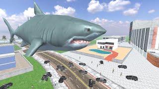 Franklin Fight Giant Shark in Indian Bike Driving 3D