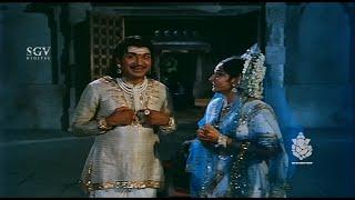 Dr.Rajkumar and Jayapradha Scenes | Kavirathna Kalidaasa Kannada Movie