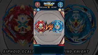 Xiphoid Xcalibur VS Wind Knight. #beyblade #beybladeburst #beyblademultiverse