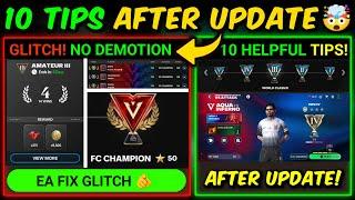 GLITCH & 10 Tips After New Update in FC Mobile - OMG  No Demotion | Mr. Believer