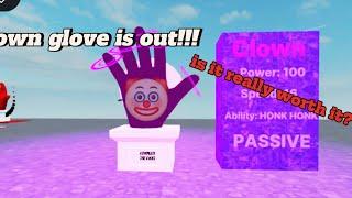 Bug fixes and Real! Clown glove showcase in killstreak gloves button test roblox!