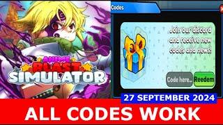 *ALL CODES WORK* [PRESETS] Anime Blast Simulator ROBLOX | September 27, 2024