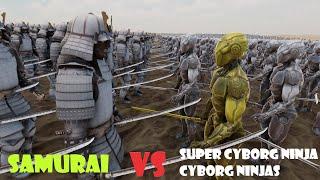 Samurai vs Cyborg Ninjas & 1 Super Cyborg Ninja | Ultimate Epic Battle Simulator 2