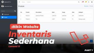 LARAVEL 11  UNTUK PEMULA - BIKIN APLIKASI INVENTARIS (VIEW DATA PRODUK)