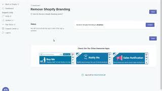 Remove Shopify Branding Demo - Promote Me | Many apps in one