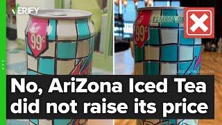 No, AriZona Iced Tea hasn’t raised the price of its 99-cent can to $1.29