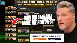 Alabama Sneaks Into The College Football Playoffs, Miami & Ole Miss Left Out?! | Pat McAfee Show