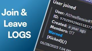 Setup Member Join and Leave Logs on Discord | Sapphire Bot | 2022