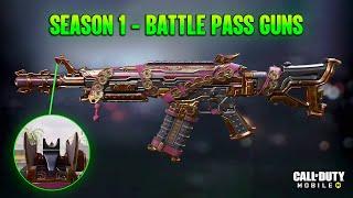 Season 1 Battle Pass Guns Iron Sight & Gameplay CODM - S1 Cod Mobile Leaks 2025