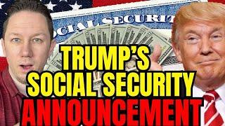 Trump's BIG Announcement on Social Security Boost SSA SSDI SSI Payments Social Security Update