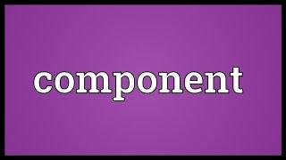 Component Meaning