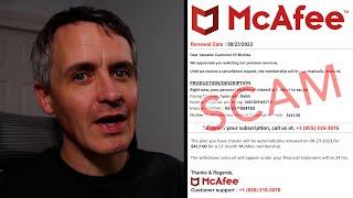 McAfee Scam Email Renewal Invoice, Explained