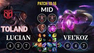 SB TolanD Lucian vs Vel'Koz Mid - KR Patch 10.16