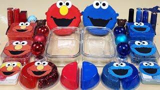 Elmo vs Cookie Monster Slime Mixing Random Into Slime! Satisfying Slime Video ASMR