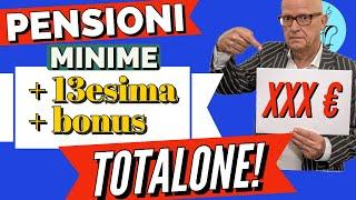 PENSIONI MINIME DICEMBRE con TREDICESIMA + BONUS  IMPORTO TOTALE️(e Quattordicesima se si riceve)