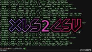 Linux Shell Convert Excel Spreadsheets xls2csv