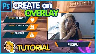 How To Make A YouTube / Twitch Overlay In Photoshop! FAST AND EASY