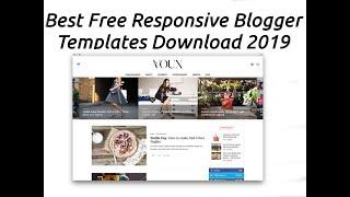 Best Free Responsive Blogger Templates Download 2019