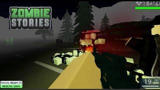 ZOMBIE KILLING SPREE || Roblox Gameplay-Zombie Stories [very good game](w/my brother)