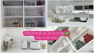 YENİ MUTFAK DOLAP DÜZENİM, ERZAK DOLABI, DEV MUTFAĞIMI NASIL DÜZENLEDİM, GÜNLÜK VLOG