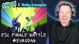 EPIC BATTLE! Käärijä x Baby Lasagna - ESC LIVE #eurodab   REACTION