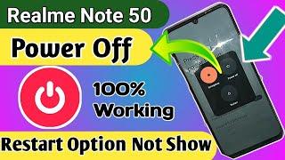 Realme note 50 power button not working// power off option not show