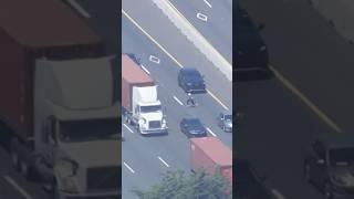 California pursuit suspects leave car, run onto the freeway. #shorts #shortsvideo